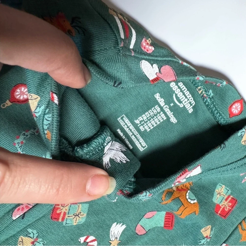 NWT Amazon Essentials x Sofia Grainge Baby Footed Sleepers 2 Pack 18M Cotton